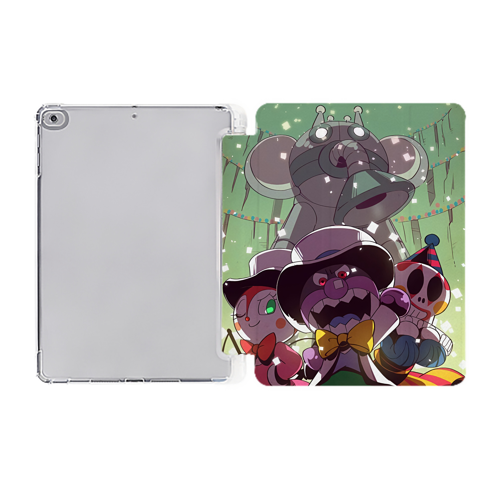 （画像用） アンパンマン Anpanman IPad ケース ペン収納付き 三つ折りスタンド PUレザー×シリコン 対応機種9.5/10.5/10.9インチ